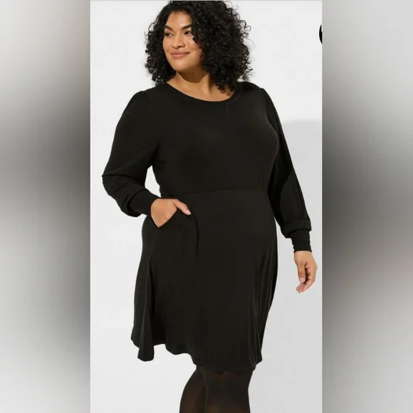 torrid Dresses New Torrid X1416 Mini Super Soft Puff Sleeve